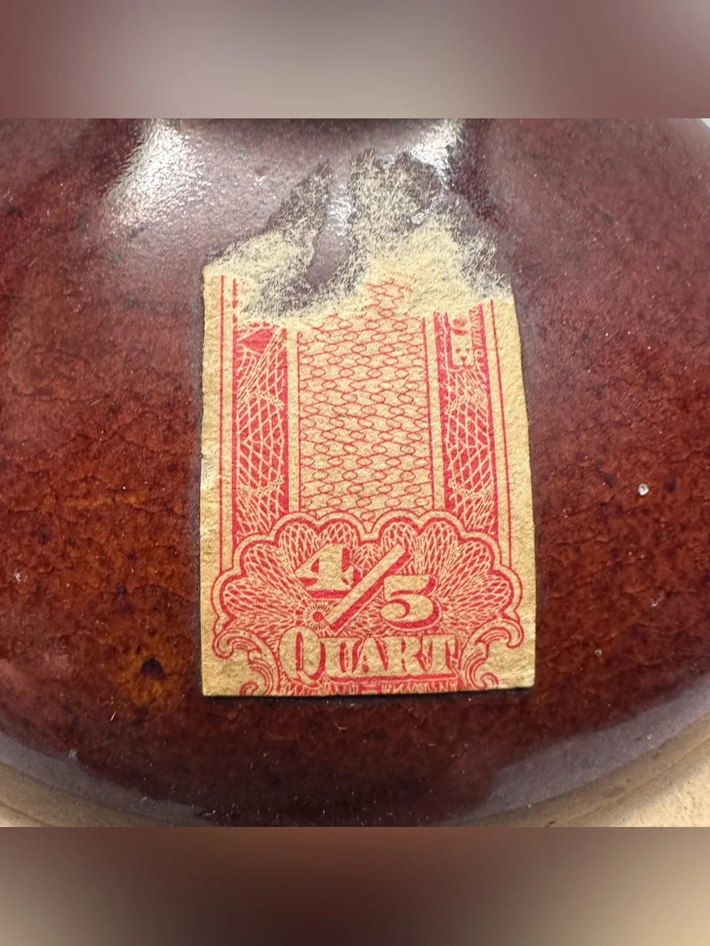 1953 McCormick Platte Valley Straight Corn Whiskey Jug 11-D16 4/5 Quart Empty